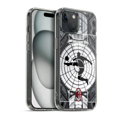 AC Milan Adults Milano Siamo Noi Soft Gel Case for Apple iPhone 15 Plus & MagSafe
