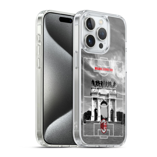 AC Milan Adults Milano Siamo Noi 2 Soft Gel Case for Apple iPhone 15 Pro & MagSafe