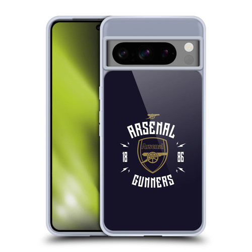 Arsenal FC Typography  Gunners Soft Gel Case for Google Pixel 8 Pro