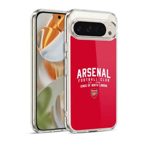 Arsenal FC Typography  Kings Of North London Soft Gel Case for Google Pixel 9 / Pixel 9 Pro