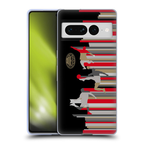 AC Milan Adults Silhouette Soft Gel Case for Google Pixel 7 Pro