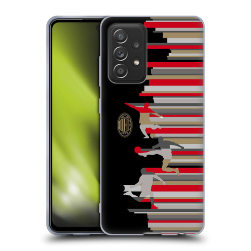 AC Milan Adults Silhouette Soft Gel Case for Samsung Galaxy A52 / A52s / 5G (2021)