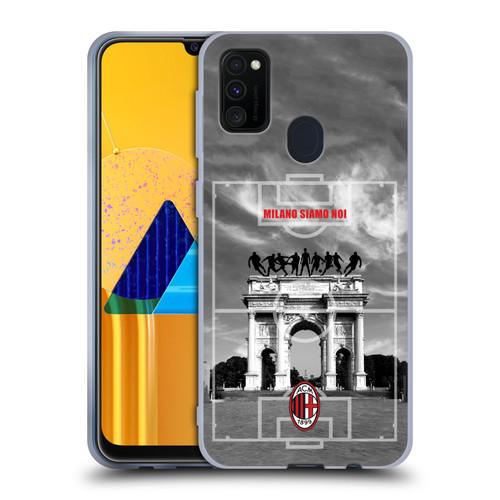 AC Milan Adults Milano Siamo Noi 2 Soft Gel Case for Samsung Galaxy M30s (2019)/M21 (2020)