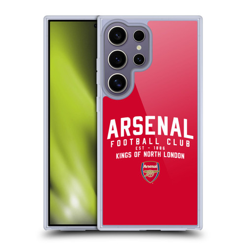 Arsenal FC Typography  Kings Of North London Soft Gel Case for Samsung Galaxy S25 Ultra