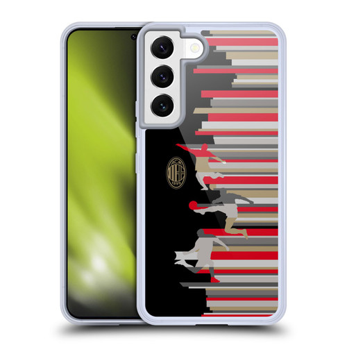 AC Milan Adults Silhouette Soft Gel Case for Samsung Galaxy S22 5G