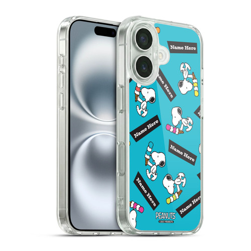 Custom Customised Personalised Peanuts Art Snoopy Soft Gel Case for Apple iPhone 16 & MagSafe