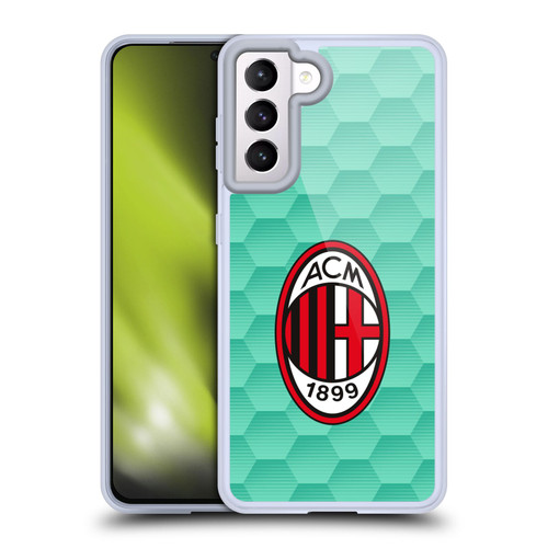 AC Milan 2020/21 Crest Kit Home Goalkeeper Soft Gel Case for Samsung Galaxy S21 5G