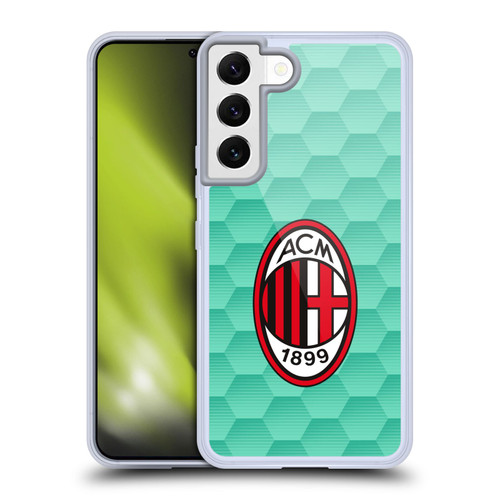 AC Milan 2020/21 Crest Kit Home Goalkeeper Soft Gel Case for Samsung Galaxy S22 5G
