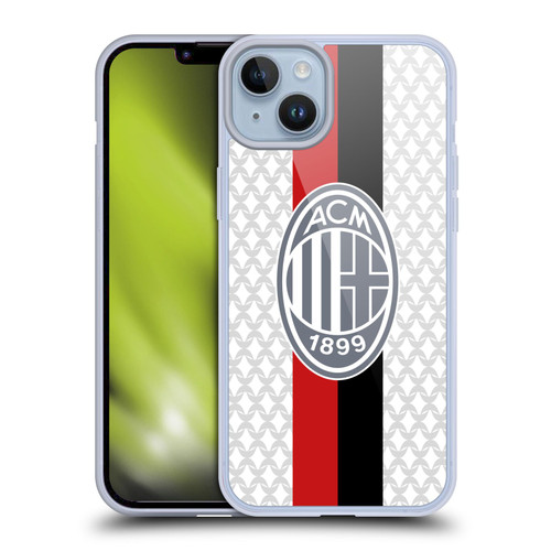 AC Milan 2023/24 Crest Kit Away Soft Gel Case for Apple iPhone 14 Plus