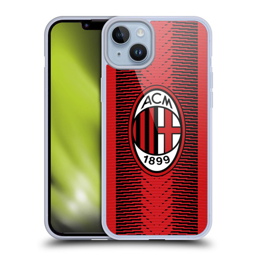 AC Milan 2023/24 Crest Kit Home Soft Gel Case for Apple iPhone 14 Plus