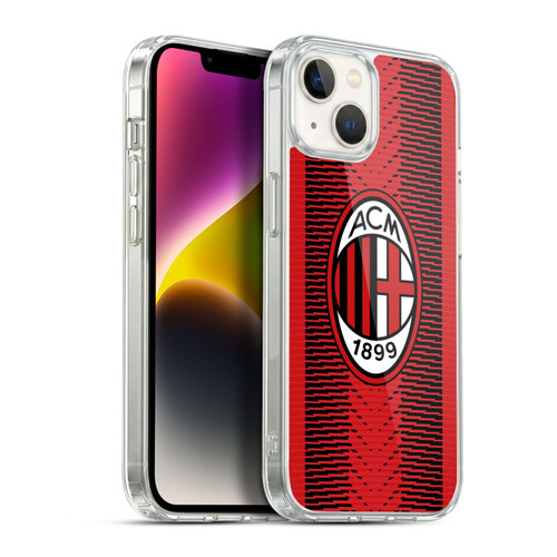 AC Milan 2023/24 Crest Kit Home Soft Gel Case for Apple iPhone 14 Plus