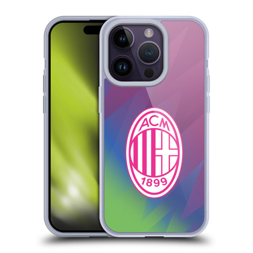 AC Milan 2023/24 Crest Kit Third Soft Gel Case for Apple iPhone 14 Pro