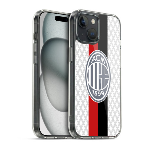 AC Milan 2023/24 Crest Kit Away Soft Gel Case for Apple iPhone 15