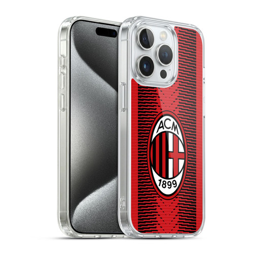 AC Milan 2023/24 Crest Kit Home Soft Gel Case for Apple iPhone 15 Pro