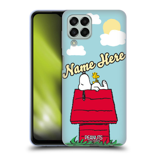 Custom Customised Personalised Peanuts Art Snoopy & Woodstock Soft Gel Case for Samsung Galaxy M33 (2022)