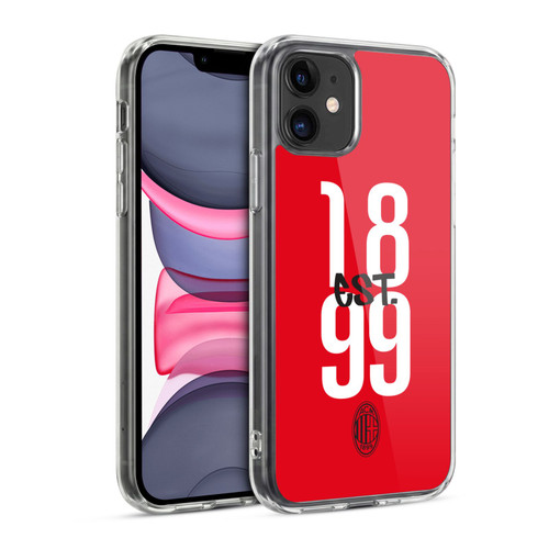 AC Milan Graphics Est. 1899 Soft Gel Case for Apple iPhone 11