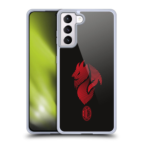 AC Milan Graphics Logo Soft Gel Case for Samsung Galaxy S21+ 5G
