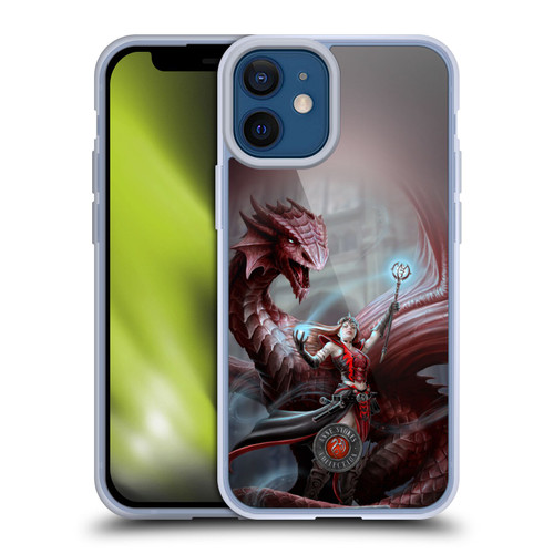 Anne Stokes Dragon Friendship Scarlet Mage Soft Gel Case for Apple iPhone 12 Mini