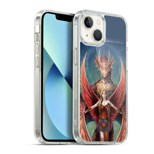 Anne Stokes Dragon Friendship Copperwings Soft Gel Case for Apple iPhone 13
