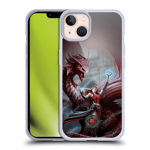 Anne Stokes Dragon Friendship Scarlet Mage Soft Gel Case for Apple iPhone 13