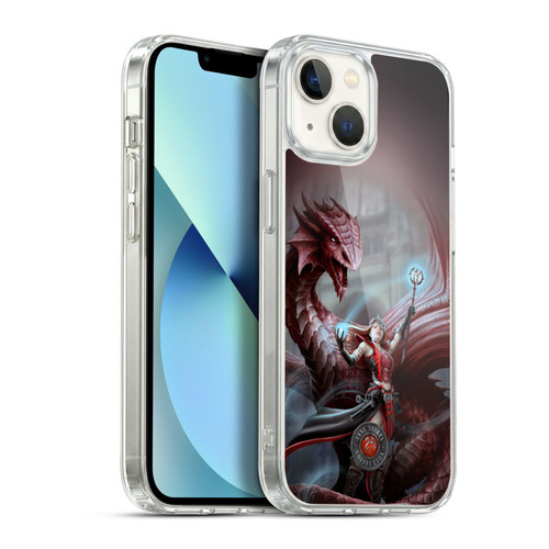 Anne Stokes Dragon Friendship Scarlet Mage Soft Gel Case for Apple iPhone 13