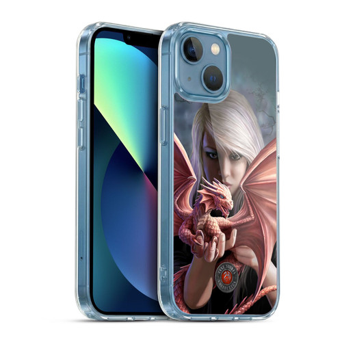 Anne Stokes Dragon Friendship Dragonkin Soft Gel Case for Apple iPhone 13 Mini