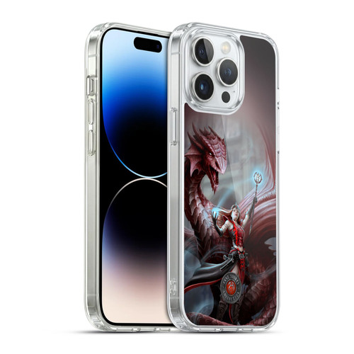 Anne Stokes Dragon Friendship Scarlet Mage Soft Gel Case for Apple iPhone 14 Pro Max