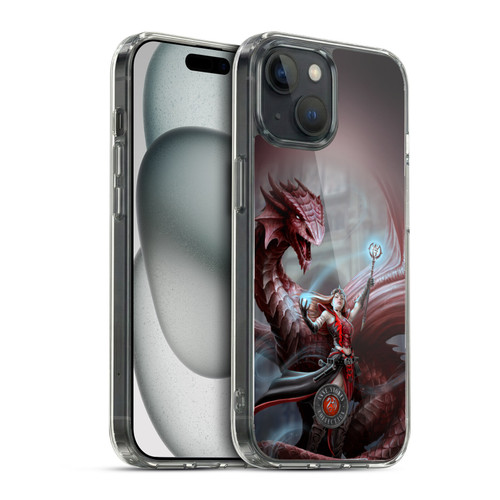Anne Stokes Dragon Friendship Scarlet Mage Soft Gel Case for Apple iPhone 15