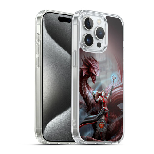 Anne Stokes Dragon Friendship Scarlet Mage Soft Gel Case for Apple iPhone 15 Pro