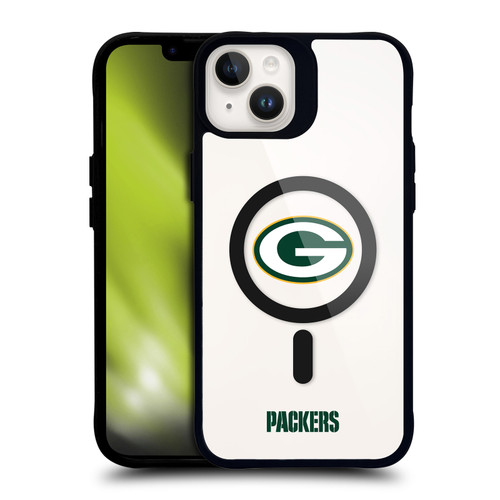 NFL Green Bay Packers Logo BLACK SHOCKPROOF BUMPER CASE COMPATIBLE WITH Apple iPhone 14 Plus & MAGSAFE