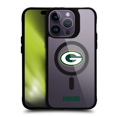 NFL Green Bay Packers Logo BLACK SHOCKPROOF BUMPER CASE COMPATIBLE WITH Apple iPhone 14 Pro Max & MAGSAFE