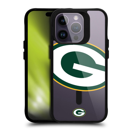 NFL Green Bay Packers Oversized BLACK SHOCKPROOF BUMPER CASE COMPATIBLE WITH Apple iPhone 14 Pro & MAGSAFE