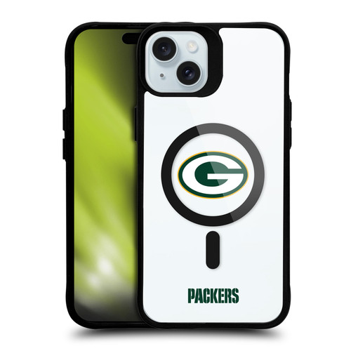 NFL Green Bay Packers Logo BLACK SHOCKPROOF BUMPER CASE COMPATIBLE WITH Apple iPhone 15 Plus & MAGSAFE