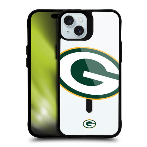 NFL Green Bay Packers Oversized BLACK SHOCKPROOF BUMPER CASE COMPATIBLE WITH Apple iPhone 15 Plus & MAGSAFE
