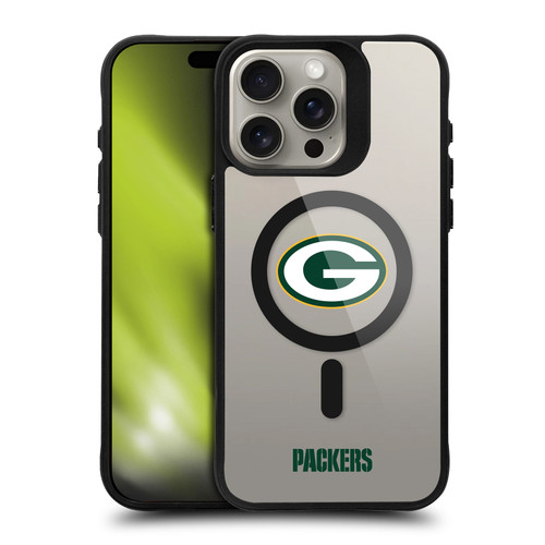 NFL Green Bay Packers Logo BLACK SHOCKPROOF BUMPER CASE COMPATIBLE WITH Apple iPhone 15 Pro Max & MAGSAFE