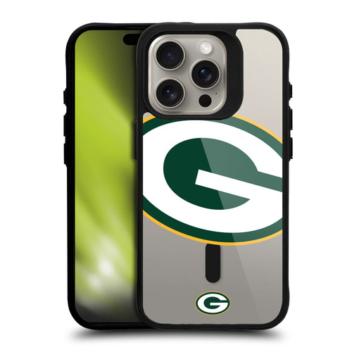NFL Green Bay Packers Oversized BLACK SHOCKPROOF BUMPER CASE COMPATIBLE WITH Apple iPhone 15 Pro & MAGSAFE
