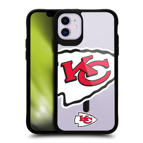 NFL Kansas City Chiefs Oversized BLACK SHOCKPROOF BUMPER CASE COMPATIBLE WITH Apple iPhone 11 & MAGSAFE