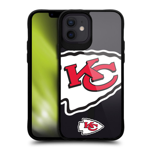 NFL Kansas City Chiefs Oversized BLACK SHOCKPROOF BUMPER CASE COMPATIBLE WITH Apple iPhone 12 / iPhone 12 Pro & MAGSAFE