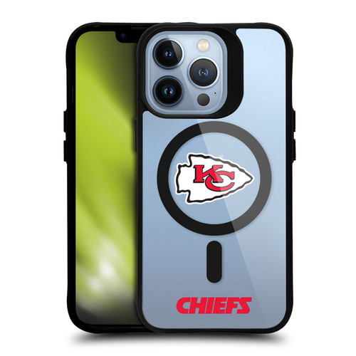 NFL Kansas City Chiefs Logo BLACK SHOCKPROOF BUMPER CASE COMPATIBLE WITH Apple iPhone 13 Pro & MAGSAFE