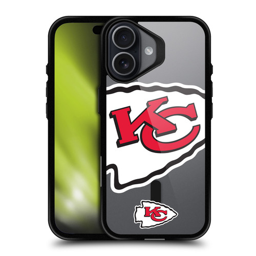 NFL Kansas City Chiefs Oversized BLACK SHOCKPROOF BUMPER CASE COMPATIBLE WITH Apple iPhone 17 & MAGSAFE