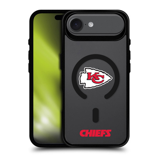 NFL Kansas City Chiefs Logo BLACK SHOCKPROOF BUMPER CASE COMPATIBLE WITH Apple iPhone 17 Air & MAGSAFE