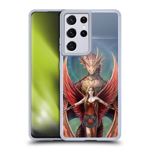 Anne Stokes Dragon Friendship Copperwings Soft Gel Case for Samsung Galaxy S21 Ultra 5G