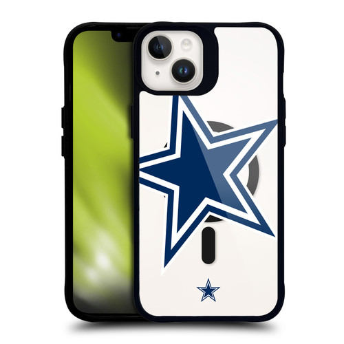 NFL Dallas Cowboys Oversized BLACK SHOCKPROOF BUMPER CASE COMPATIBLE WITH Apple iPhone 14 Plus & MAGSAFE