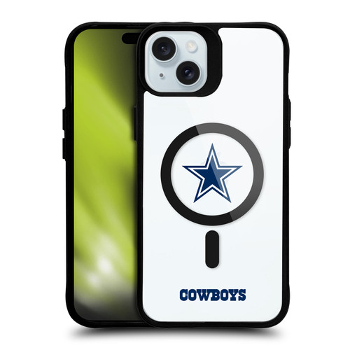 NFL Dallas Cowboys Logo BLACK SHOCKPROOF BUMPER CASE COMPATIBLE WITH Apple iPhone 15 Plus & MAGSAFE