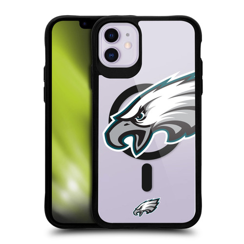 NFL Philadelphia Eagles Oversized BLACK SHOCKPROOF BUMPER CASE COMPATIBLE WITH Apple iPhone 11 & MAGSAFE