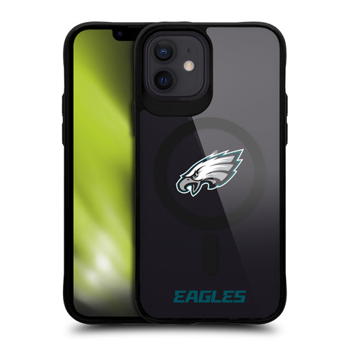 NFL Philadelphia Eagles Logo BLACK SHOCKPROOF BUMPER CASE COMPATIBLE WITH Apple iPhone 12 / iPhone 12 Pro & MAGSAFE