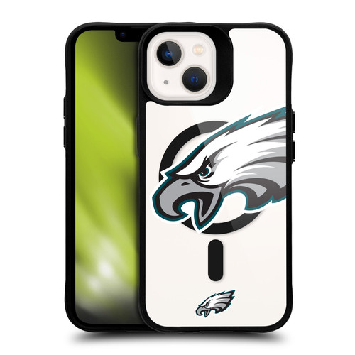 NFL Philadelphia Eagles Oversized BLACK SHOCKPROOF BUMPER CASE COMPATIBLE WITH Apple iPhone 13 & MAGSAFE