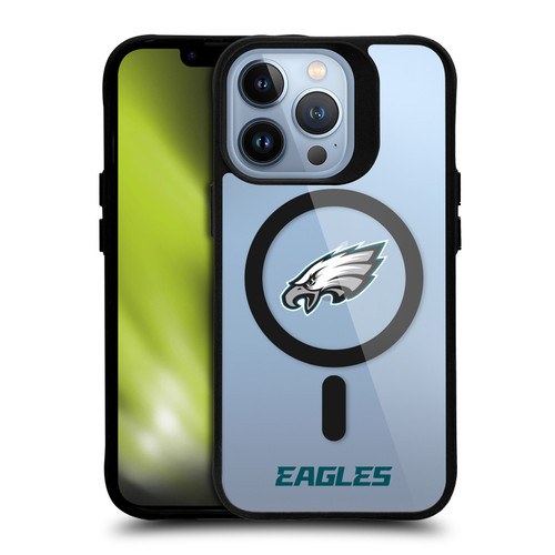 NFL Philadelphia Eagles Logo BLACK SHOCKPROOF BUMPER CASE COMPATIBLE WITH Apple iPhone 13 Pro & MAGSAFE