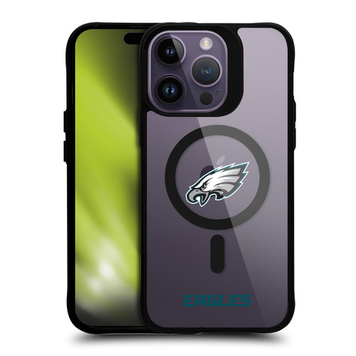 NFL Philadelphia Eagles Logo BLACK SHOCKPROOF BUMPER CASE COMPATIBLE WITH Apple iPhone 14 Pro Max & MAGSAFE