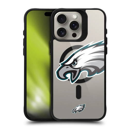 NFL Philadelphia Eagles Oversized BLACK SHOCKPROOF BUMPER CASE COMPATIBLE WITH Apple iPhone 15 Pro Max & MAGSAFE